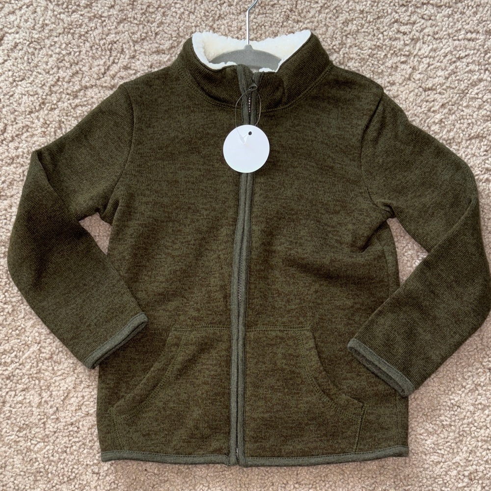 Jumping Beans Olive Green Fleece Jacket